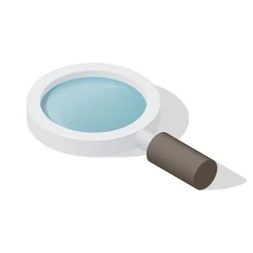 Loupe icometric icon Stock Illustration