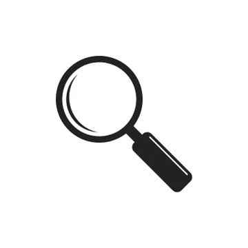 Loupe icon vector. Magnifier in flat style. Search sign concept. Stock Illustration
