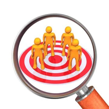 Loupe target groupe Stock Illustration