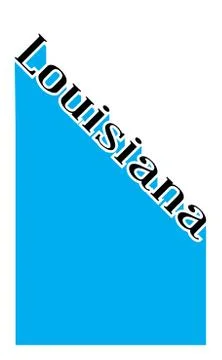 Lousiana Angled Shadow Text Stock Illustration