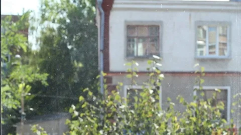 Louver on the window Stock Footage 95842187