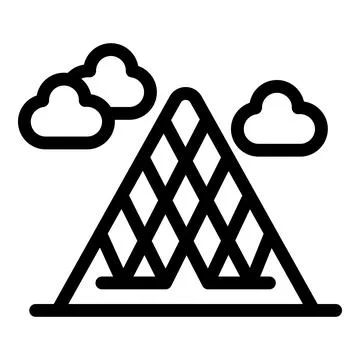 Louvre building icon outline vector. Art gallery Stock Illustration