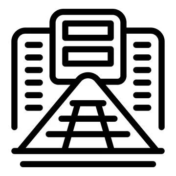 Louvre design icon outline vector. French capital Illustrazione stock