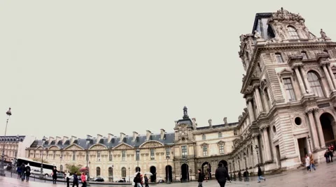 The Louvre 動画素材 45595000