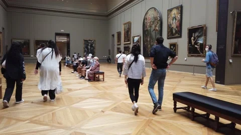 LOUVRE Stock Footage 162021734