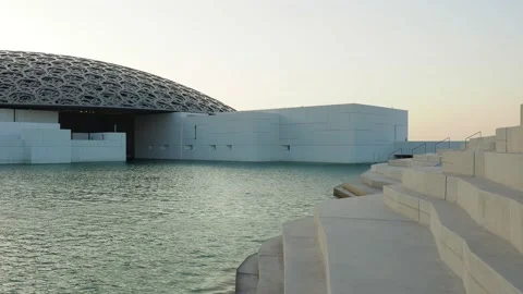 Louvre Museum in Abu Dhabi, UAE Stock Footage 85966650