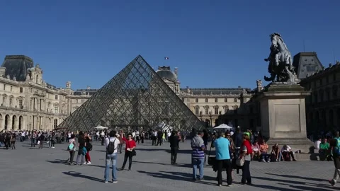 Louvre Museum Stock Footage 203373971