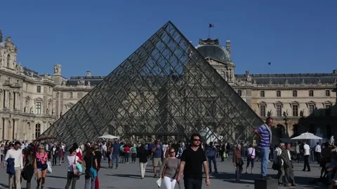 Louvre Museum Stock Footage 203374165