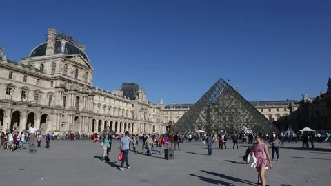 Louvre Museum Stock Footage 203374386