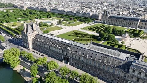 Louvre Museum At Paris In Ile De France France. Stock Footage 312132377