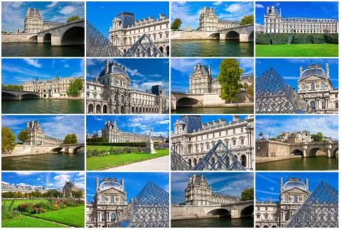 Louvre museum in Paris Stock Illustration
