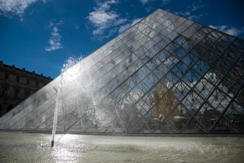 Louvre Museum, The Pyramid Stock Photos