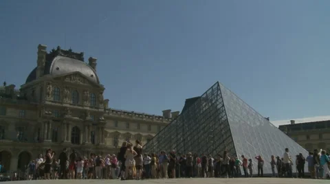 The Louvre (one) in Paris Stock Footage 5226081