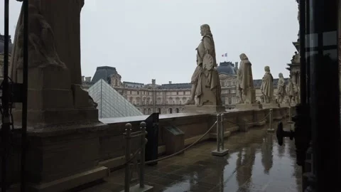 The Louvre, Paris Stock Footage 230025517