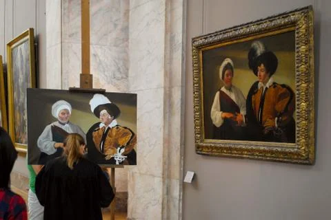 In the louvre. Stock Photos