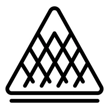 Louvre pyramid icon outline vector. Tourism travel Stock Illustration