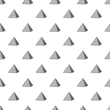Louvre pyramid pattern vector seamless イラスト素材