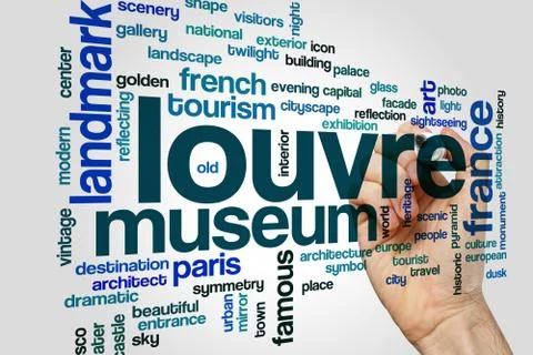 Louvre word cloud concept イラスト素材