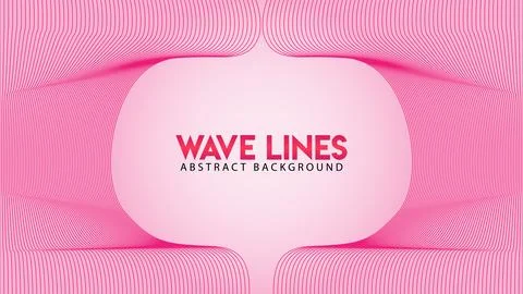 Lovable Pinky Frame Concept, Abstract Wave Line Background Design Vector, R.. Stock Illustration