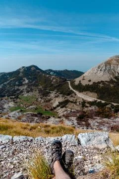 Lovcen National Park. View from the mountain. Foto stock