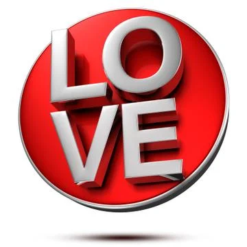 Love 3d. Stock Illustration