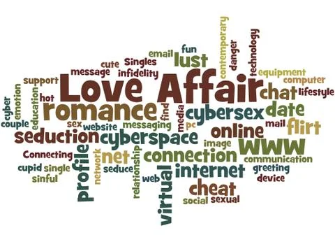 Love Affair, word cloud concept Stock Illustration