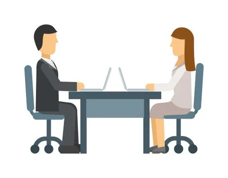 Love affair at work vector illustration Stock Illustration