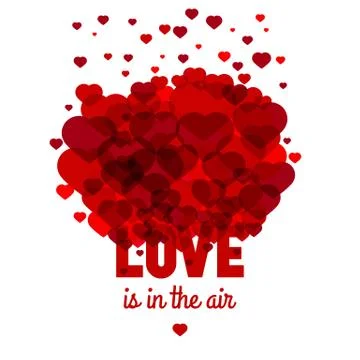 Love is in the air. Vector template. Stock Illustration