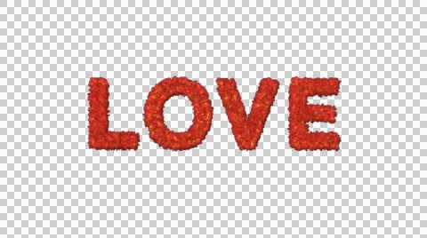 LOVE  Alpha Channel Stock Footage 55368578