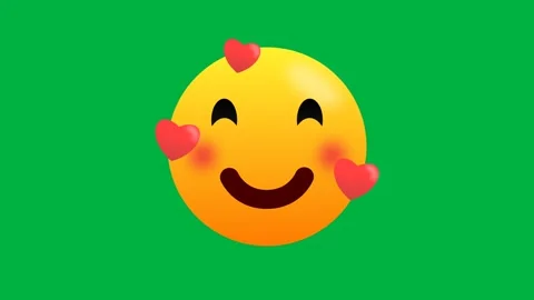 Love and blushing expression emoji in seamless and loopable pattern isolate.. Stock Footage 281439060