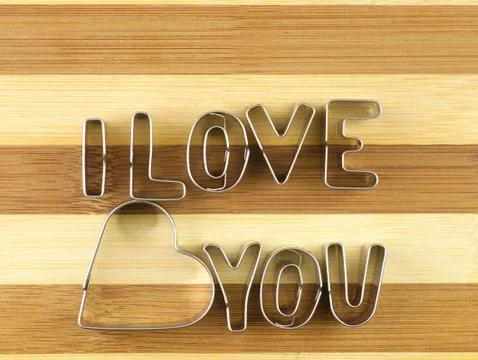 Love and bread cutting board Stock Photos