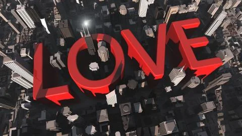 Love and city Stock Illustration