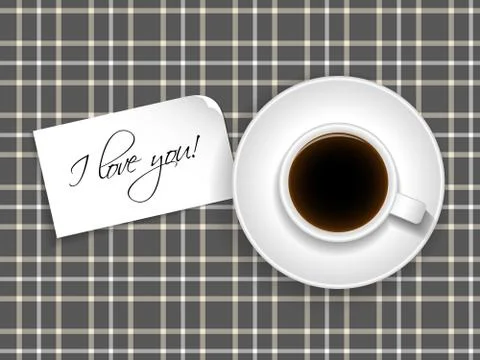 Love and cofee Stock Illustration