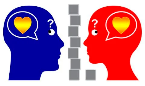 Love and Communication Error Illustrazione stock