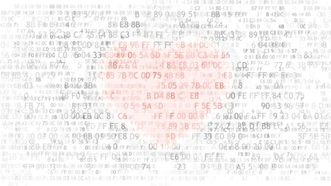 Love and computer programming. Electronic heart Stock Footage 87025802