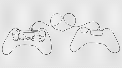 Love and controllers. Stock Footage 156419508