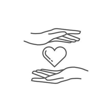 Love and hands Vector illustration Stock Illustration