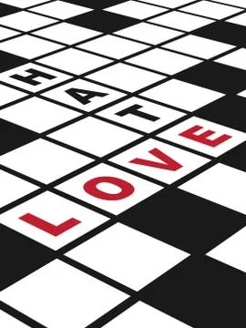 Love and hate Ilustración de archivo