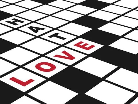 Love and hate Ilustración de archivo
