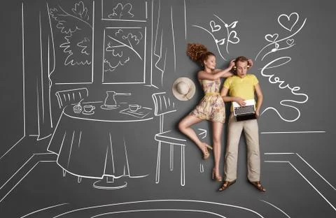 Love and internet. Stock Photos