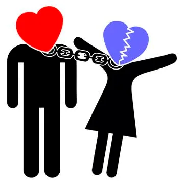 Love and Obsession Stock Illustration