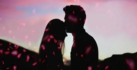Love and passion video background, St. Valentine's day concept. Couple in love Stock Footage 263480104