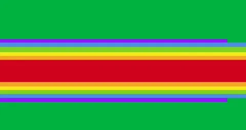 Love and pride text over rainbow flag against rainbow pattern design on black Stock Footage 318862459