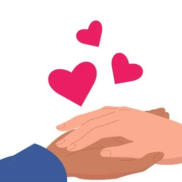 Love and romance concept with couples hearts gifts and digital communication  Stock Illustration