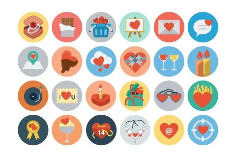 Love and Romance Vector Set Illustrazione stock