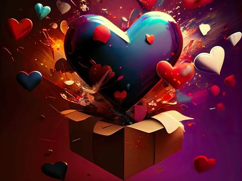 Love and Romance Wallpaper for Holidays Stock Illustration