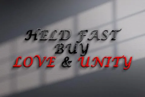 Love and Unity Quote Stock Illustration