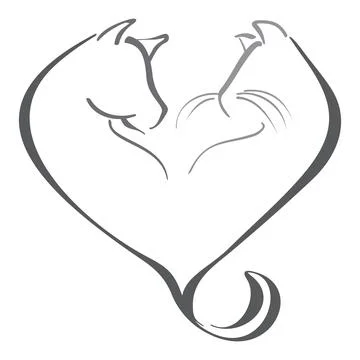 Love for animals Stock Illustration