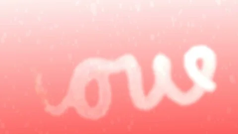 Love, animated text Video stock 85394202