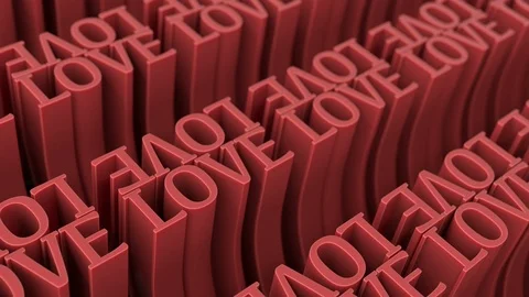 Love animated text Stock Footage 123377831